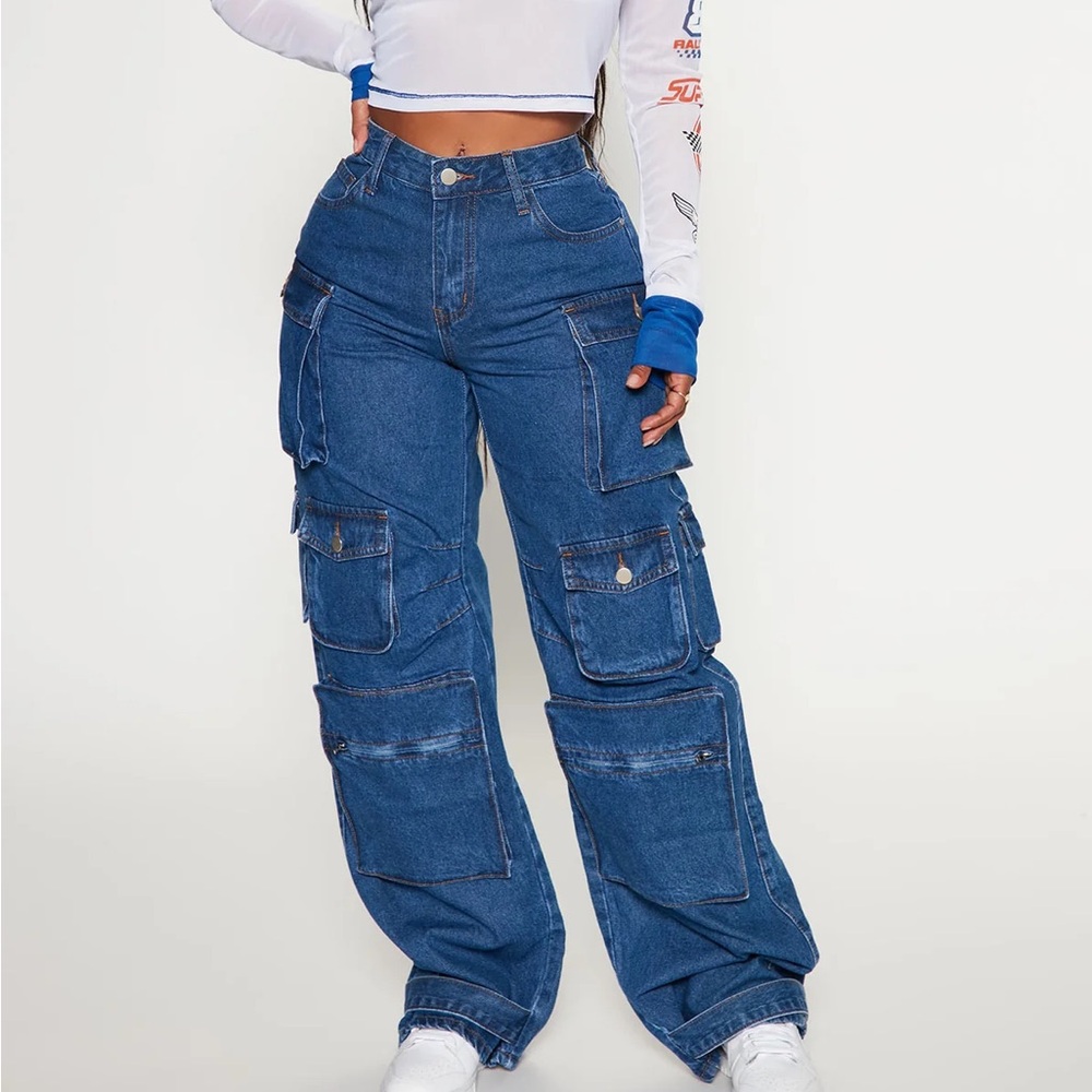 Blue Cargo Jeans